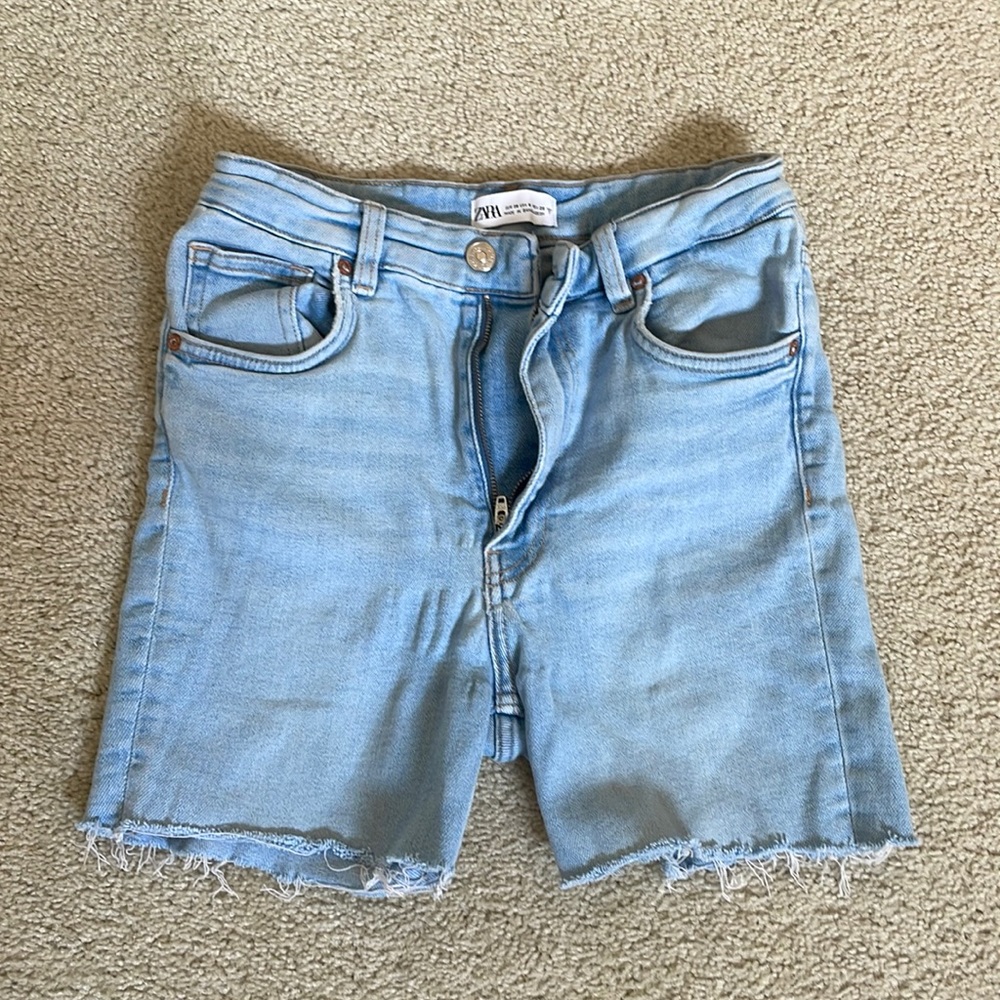 Zara Light Blue Jean Shorts